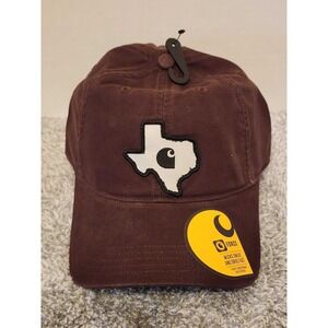 Carhartt Texas Canvas Patch Adjustable Cap Hat Maroon State Outline NWT NEW